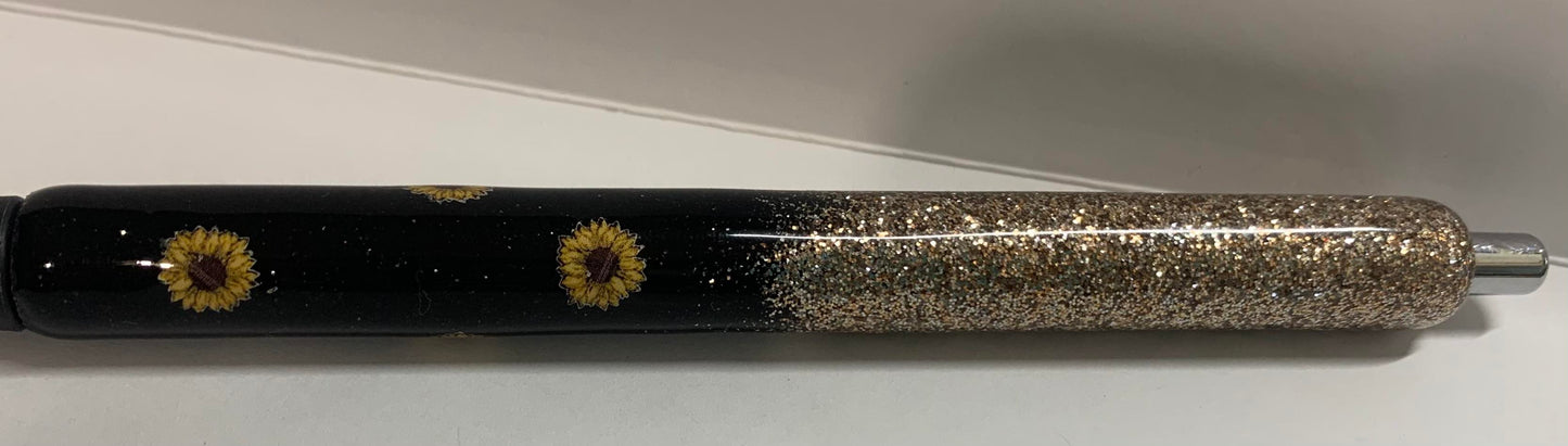 SUNFLOWER GLITTER PEN - SILVER CHAMPAGNE TO BLACK