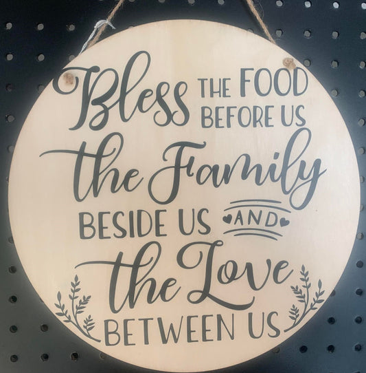 BLESS  THE FOOD BEFORE US SIGN