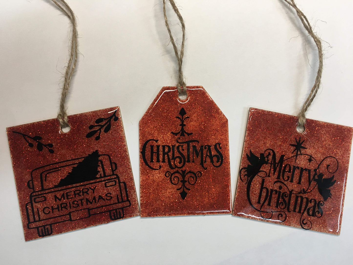 Red Truck, Christmas, Merry Christmas set of 3