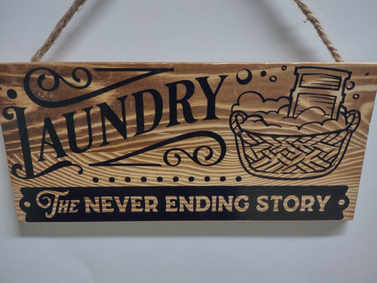 Dark Wood Laundry the Never Ending Story with Black Vinyl